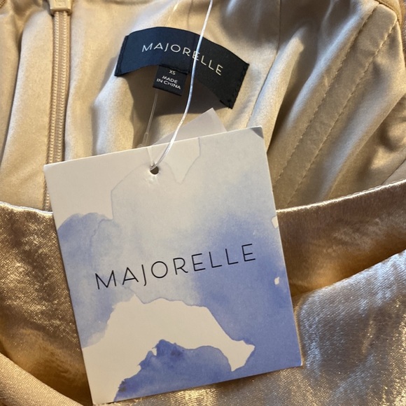 MAJORELLE | NWT Cecilia Midi Dress in Champagne Size XS - Picture 9 of 10